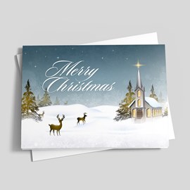 Winter Village Christmas Card