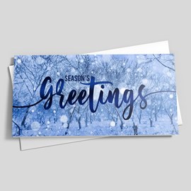 Sapphire Snowfall Holiday Card