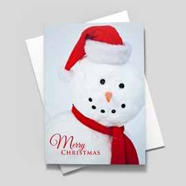 Happy Snowman Christmas Card