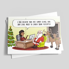 Santa's Receipts Holiday Card