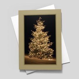 Glowing Tree Holiday Card