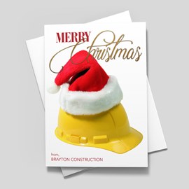 Santa's Hardhat Christmas Card