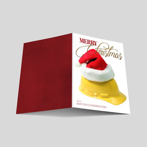 Santa's Hardhat Christmas Card