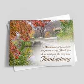 Colorful Walk Thanksgiving Card
