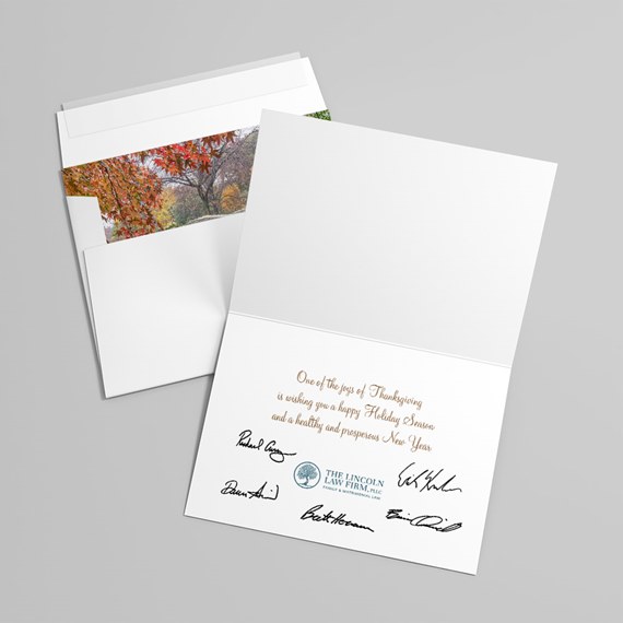 Colorful Walk Thanksgiving Card