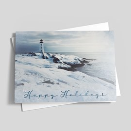Snowy Coast Holiday Card