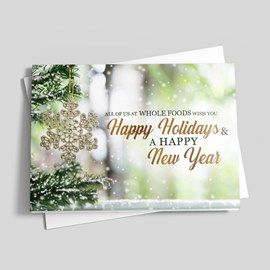 Windowsill Snow Holiday Card