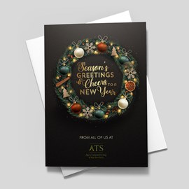 Evening Wreath Holiday Card