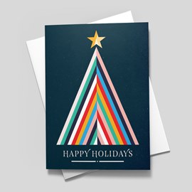 Rainbow Tree Holiday Card