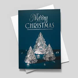 Tree Crystals Christmas Cards