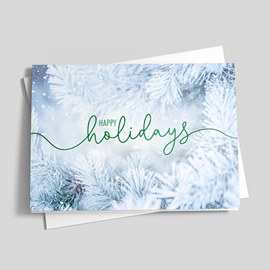 Snowy Pines Holiday Card