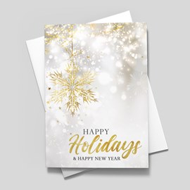 Golden Lights Holiday Card