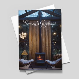 Glass Cabin Holiday Card