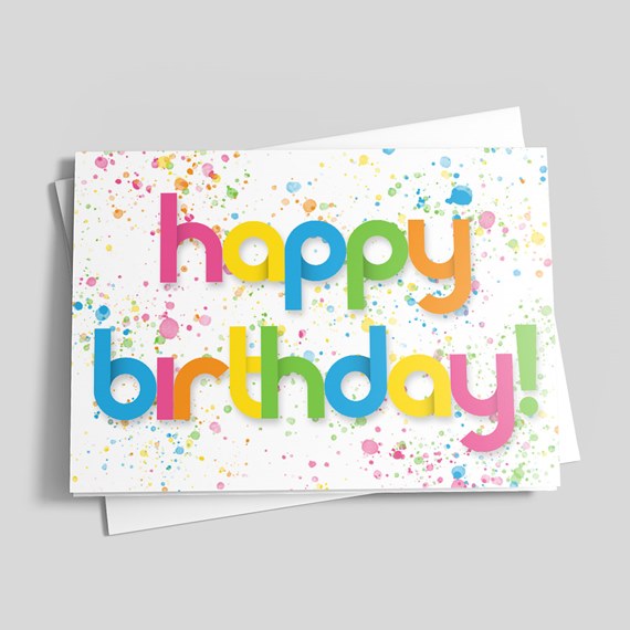 Dancing Colors Birthday Card