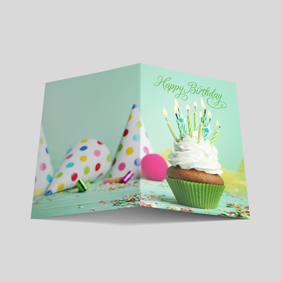 Pistachio Cupcake Birthday Card