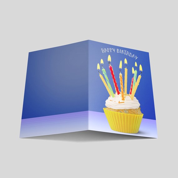 Sunrise Cupcake Birthday Card