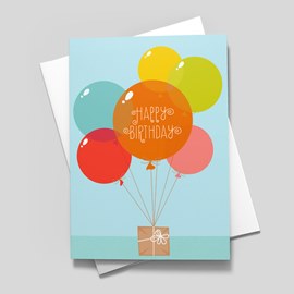 Balloon Gift Birthday Card