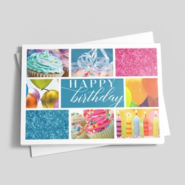 Colorful Collage Birthday Card