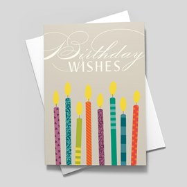 Whimsical Candles Birthday Card