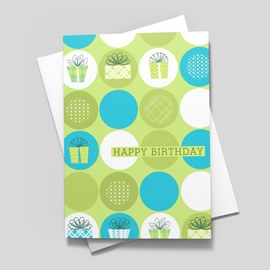Gift Dots Birthday Card