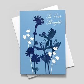 Floral Silhouettes Sympathy Card