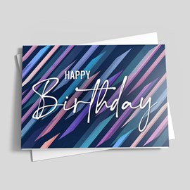 Striking Stripes Birthday Card