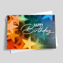 Radiant Stars Birthday Card