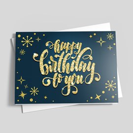 Starlight Text Birthday Card