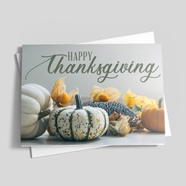 Custom Thanksgiving greeting cards for business and family.