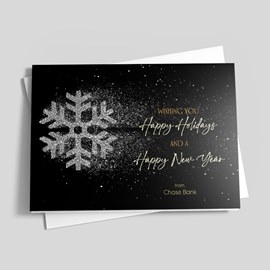 Midnight Snowflake Holiday Card