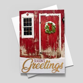 Red Door Holiday Card