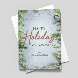 Frosted Greens Holiday Card