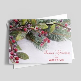 Snow Berries Holiday Card