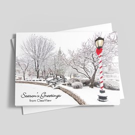 Candy Lamppost Holiday Card