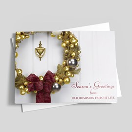 Stately Wreath Holiday Card