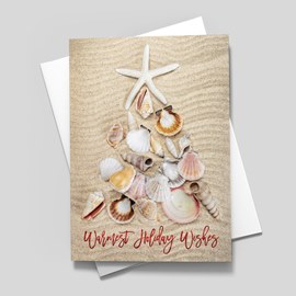 Shell Tree Holiday Card