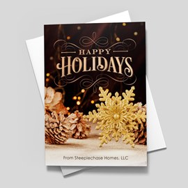 Winter's Gold Holiday Card
