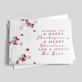 Snow Berries Holiday Card