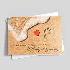 Paw Prints - Pet Sympathy Card
