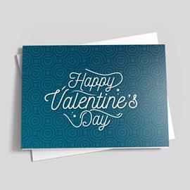 Blue Hearts Valentine Card