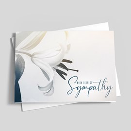 Shadow Flower Sympathy Card