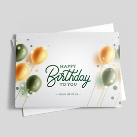 Elite Balloons Birthday Card