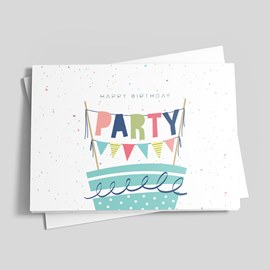Party Podium Birthday Card
