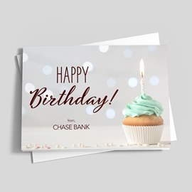 Mint Cupcake Birthday Card