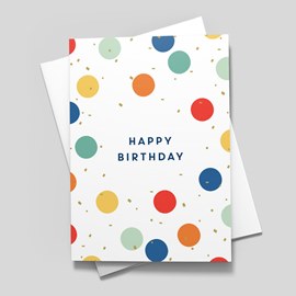 Colorful Marbles Birthday Card