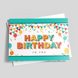 Colorful Jamboree Birthday Card