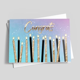 Chic Candles Congrats Card