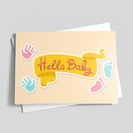 Colorful Feet Baby Card