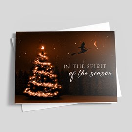 Witch's Flight Halloween Card