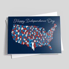 National Colors - Independence Day Card